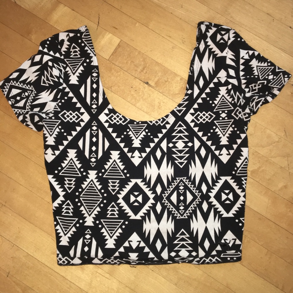 Tribal Print Crop Top